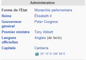 australie administration