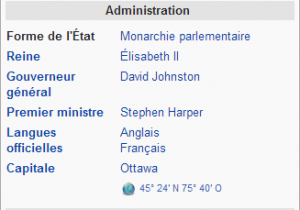 canada administration